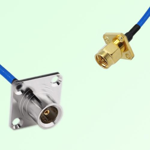 Semi-Flexible Jumper SMA Male 4 Hole 12.7x12.7mm to QN Female 4 Hole 25x25mm