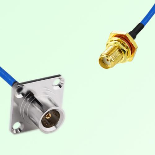 Semi-Flexible Jumper SMA Bulkhead Female with O-Ring to QN Female 4 Hole 25x25mm Semi-Flexible Jumper SMA Bulkhead Female with O-Ring to QN Female 4 Hole 25x25mm
