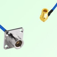 Semi-Flexible Jumper SMB Female Right Angle to QN Female 4 Hole 25x25mm