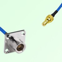 Semi-Flexible Jumper SMB Male to QN Female 4 Hole Flange Mount 25x25mm