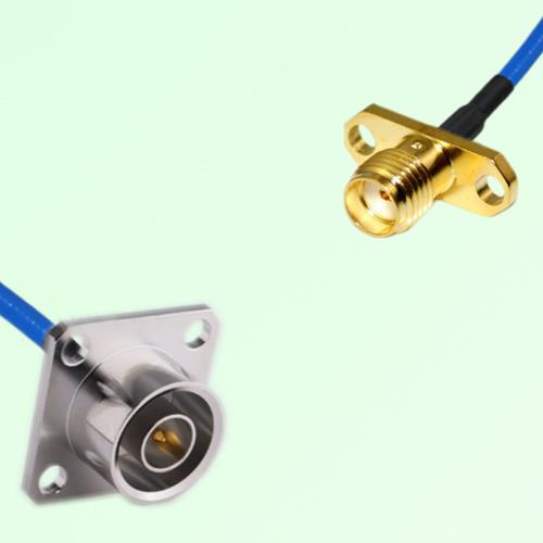 Semi-Flexible Jumper SMA Female 2 Hole to QN Male 4 Hole 25x25mm