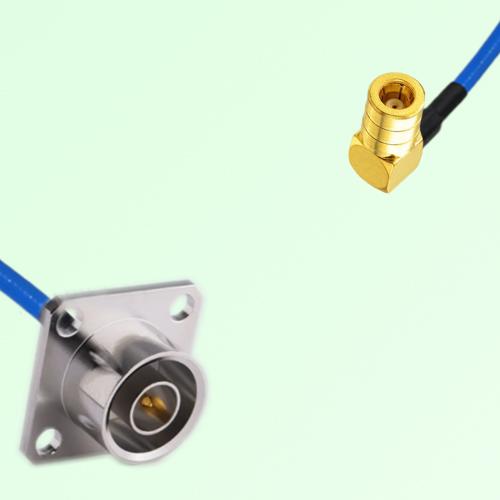 Semi-Flexible Jumper SMB Female Right Angle to QN Male 4 Hole 25x25mm