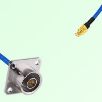 Semi-Flexible Jumper SMP Female to QN Male 4 Hole Flange Mount 25x25mm