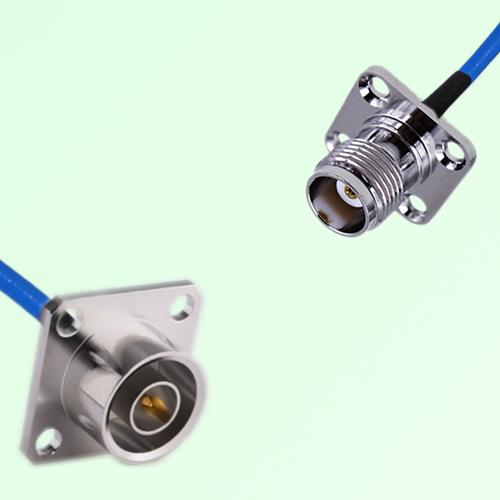 Semi-Flexible Jumper TNC Female 4 Hole 17.5x17.5mm to QN Male 4 Hole 25x25mm Semi-Flexible Jumper TNC Female 4 Hole 17.5x17.5mm to QN Male 4 Hole 25x25mm