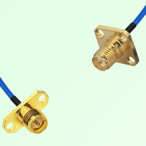 Semi-Flexible Jumper RP SMA Female 4 Hole 12.7x12.7mm to RP SMA Female 2 Hole Semi-Flexible Jumper RP SMA Female 4 Hole 12.7x12.7mm to RP SMA Female 2 Hole
