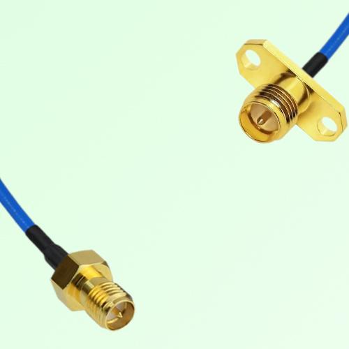 Semi-Flexible Jumper RP SMA Female 2 Hole Flange Mount to RP SMA Female