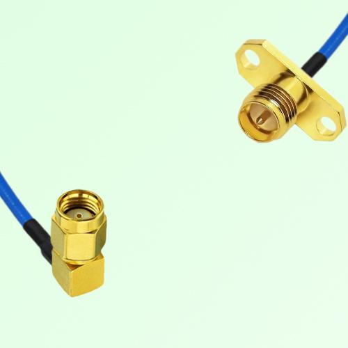 Semi-Flexible Jumper RP SMA Female 2 Hole to RP SMA Male Right Angle Semi-Flexible Jumper RP SMA Female 2 Hole to RP SMA Male Right Angle