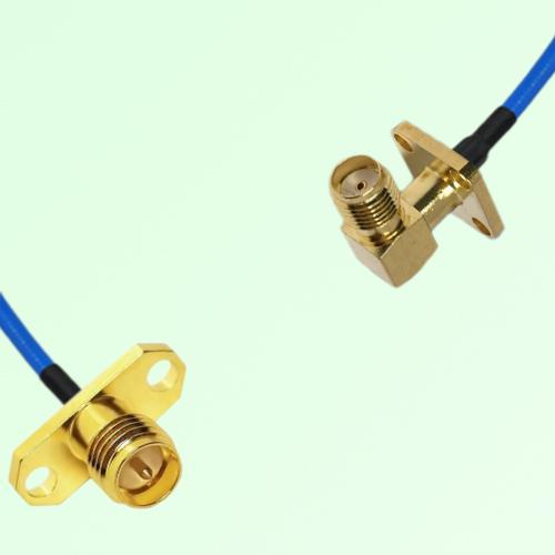 Semi-Flexible Jumper SMA Female Right Angle 4 Hole to RP SMA Female 2 Hole