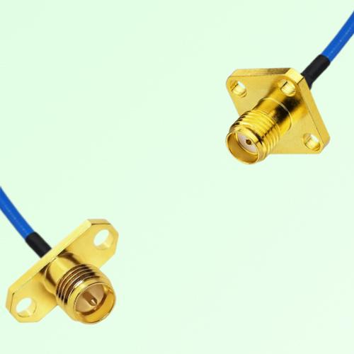 Semi-Flexible Jumper SMA Female 4 Hole 12.7x12.7mm to RP SMA Female 2 Hole Semi-Flexible Jumper SMA Female 4 Hole 12.7x12.7mm to RP SMA Female 2 Hole