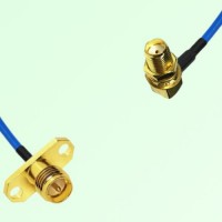 Semi-Flexible Jumper SMA Bulkhead Female Right Angle to RP SMA Female 2 Hole