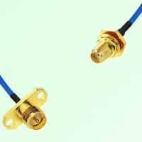 Semi-Flexible Jumper SMA Bulkhead Female with O-Ring to RP SMA Female 2 Hole