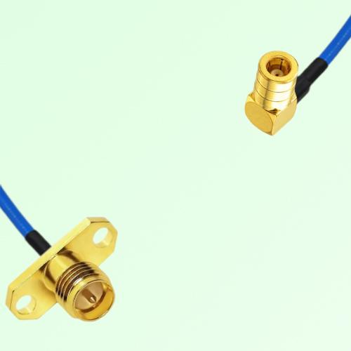 Semi-Flexible Jumper SMB Female Right Angle to RP SMA Female 2 Hole Flange Mount Semi-Flexible Jumper SMB Female Right Angle to RP SMA Female 2 Hole Flange Mount