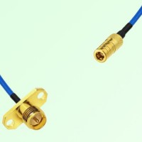 Semi-Flexible Jumper SMB Female to RP SMA Female 2 Hole Flange Mount
