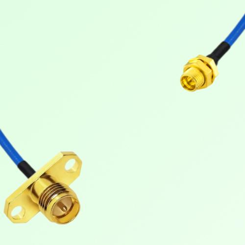 Semi-Flexible Jumper SMP Bulkhead Male to RP SMA Female 2 Hole Flange Mount Semi-Flexible Jumper SMP Bulkhead Male to RP SMA Female 2 Hole Flange Mount