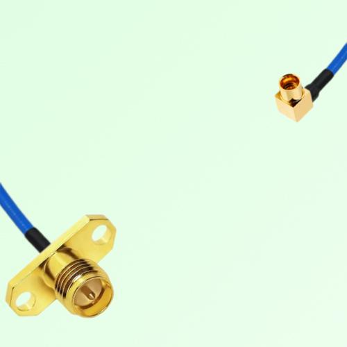 Semi-Flexible Jumper SMP Male Right Angle to RP SMA Female 2 Hole Flange Mount Semi-Flexible Jumper SMP Male Right Angle to RP SMA Female 2 Hole Flange Mount