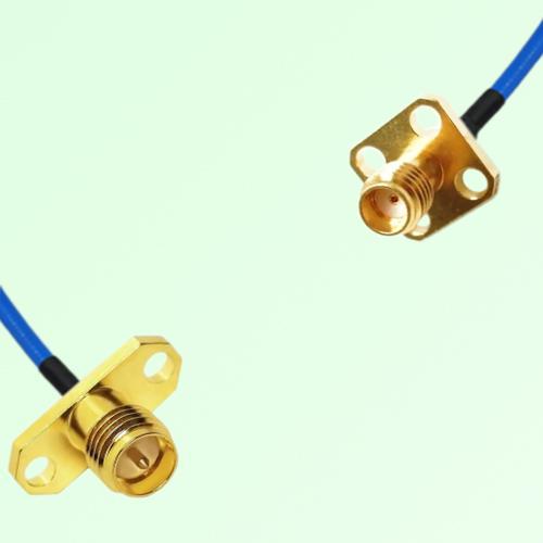 Semi-Flexible Jumper SSMA Female 4 Hole 12.7x12.7mm to RP SMA Female 2 Hole Semi-Flexible Jumper SSMA Female 4 Hole 12.7x12.7mm to RP SMA Female 2 Hole
