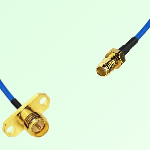Semi-Flexible Jumper SSMA Female to RP SMA Female 2 Hole Flange Mount Semi-Flexible Jumper SSMA Female to RP SMA Female 2 Hole Flange Mount