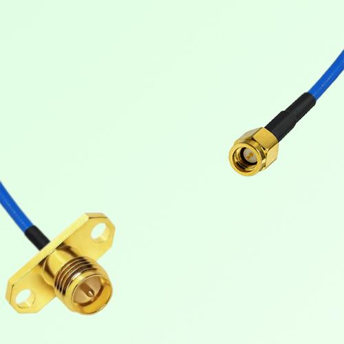Semi-Flexible Jumper SSMA Male to RP SMA Female 2 Hole Flange Mount Semi-Flexible Jumper SSMA Male to RP SMA Female 2 Hole Flange Mount