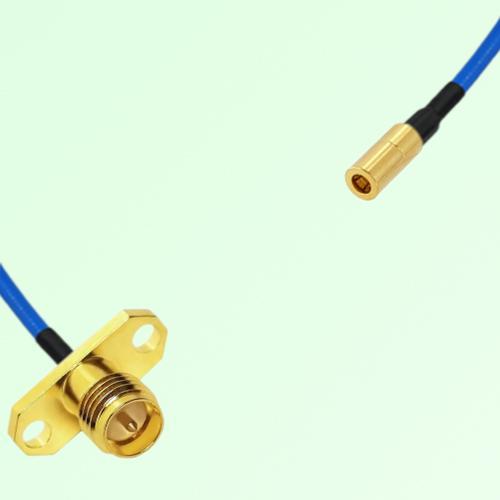 Semi-Flexible Jumper SSMB Female to RP SMA Female 2 Hole Flange Mount