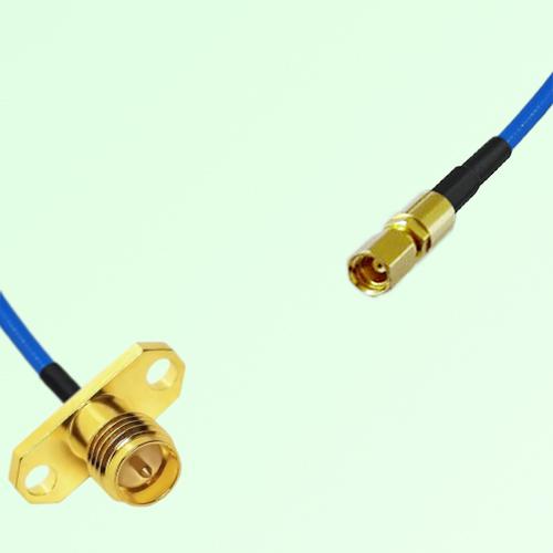 Semi-Flexible Jumper SSMC Female to RP SMA Female 2 Hole Flange Mount Semi-Flexible Jumper SSMC Female to RP SMA Female 2 Hole Flange Mount