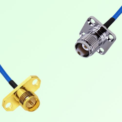 Semi-Flexible Jumper TNC Female 4 Hole 17.5x17.5mm to RP SMA Female 2 Hole Semi-Flexible Jumper TNC Female 4 Hole 17.5x17.5mm to RP SMA Female 2 Hole