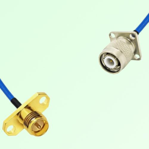 Semi-Flexible Jumper TNC Male 4 Hole 17.5x17.5mm to RP SMA Female 2 Hole Semi-Flexible Jumper TNC Male 4 Hole 17.5x17.5mm to RP SMA Female 2 Hole