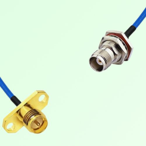 Semi-Flexible Jumper TNC Bulkhead Female with O-Ring to RP SMA Female 2 Hole Semi-Flexible Jumper TNC Bulkhead Female with O-Ring to RP SMA Female 2 Hole