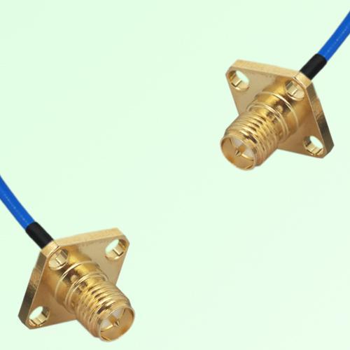 Semi-Flexible Jumper RP SMA Female 4 Hole 12.7mm to RP SMA Female 4 Hole 12.7mm Semi-Flexible Jumper RP SMA Female 4 Hole 12.7mm to RP SMA Female 4 Hole 12.7mm