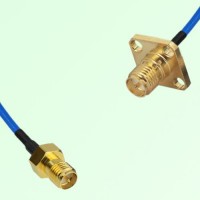 Semi-Flexible Jumper RP SMA Female 4 Hole 12.7x12.7mm to RP SMA Female