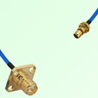 Semi-Flexible Jumper SBMA Bulkhead Male to RP SMA Female 4 Hole 12.7x12.7mm Semi-Flexible Jumper SBMA Bulkhead Male to RP SMA Female 4 Hole 12.7x12.7mm