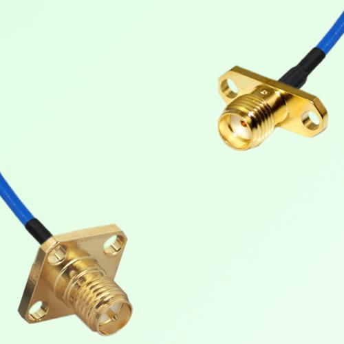 Semi-Flexible Jumper SMA Female 2 Hole to RP SMA Female 4 Hole 12.7x12.7mm