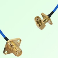 Semi-Flexible SMA Female Right Angle 4 Hole to RP SMA Female 4 Hole 12.7mm