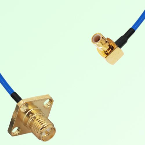 Semi-Flexible Jumper SMB Male Right Angle to RP SMA Female 4 Hole 12.7x12.7mm Semi-Flexible Jumper SMB Male Right Angle to RP SMA Female 4 Hole 12.7x12.7mm