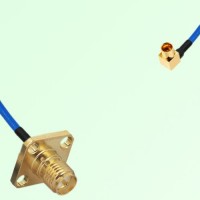 Semi-Flexible Jumper SMP Male Right Angle to RP SMA Female 4 Hole 12.7x12.7mm