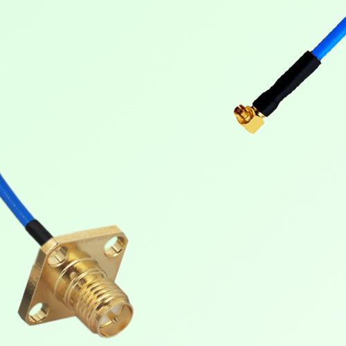 Semi-Flexible SMPM / SSMP Female Right Angle to RP SMA Female 4 Hole 12.7mm Semi-Flexible SMPM / SSMP Female Right Angle to RP SMA Female 4 Hole 12.7mm