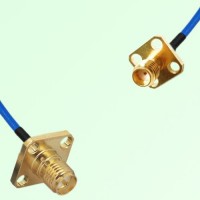 Semi-Flexible Jumper SSMA Female 4 Hole 12.7mm to RP SMA Female 4 Hole 12.7mm