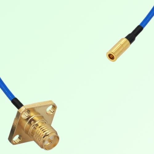 Semi-Flexible Jumper SSMB Female to RP SMA Female 4 Hole 12.7x12.7mm