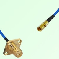 Semi-Flexible Jumper SSMC Female to RP SMA Female 4 Hole 12.7x12.7mm