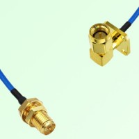 Semi-Flexible Jumper SMA Male Right Angle 4 Hole to RP SMA Bulkhead Female