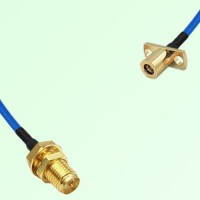 Semi-Flexible Jumper SMB Female 2 Hole Flange Mount to RP SMA Bulkhead Female