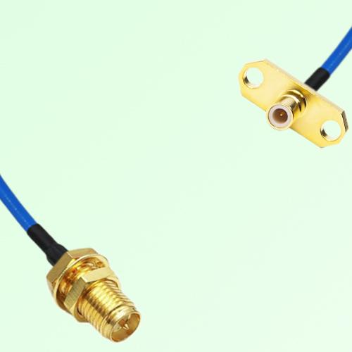 Semi-Flexible Jumper SMB Male 2 Hole Flange Mount to RP SMA Bulkhead Female Semi-Flexible Jumper SMB Male 2 Hole Flange Mount to RP SMA Bulkhead Female