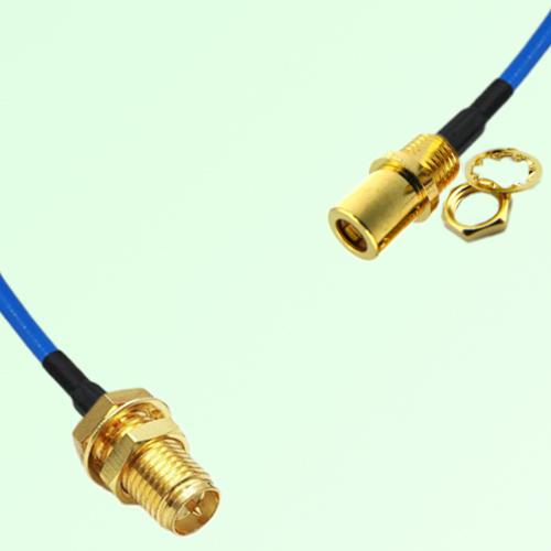 Semi-Flexible Jumper SMB Front Mount Bulkhead Female to RP SMA Bulkhead Female