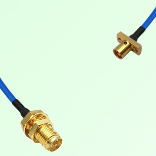 Semi-Flexible Jumper SMP Male 2 Hole Flange Mount to RP SMA Bulkhead Female Semi-Flexible Jumper SMP Male 2 Hole Flange Mount to RP SMA Bulkhead Female