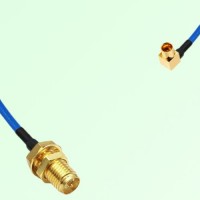 Semi-Flexible Jumper SMP Male Right Angle to RP SMA Bulkhead Female