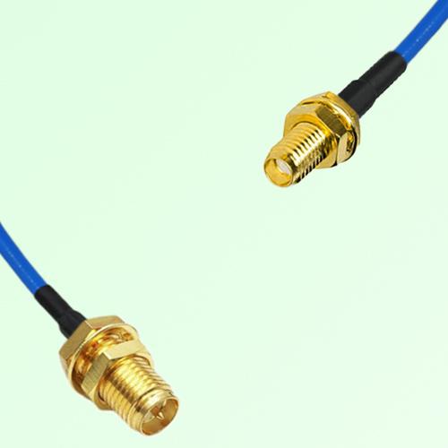 Semi-Flexible Jumper SSMA Bulkhead Female to RP SMA Bulkhead Female