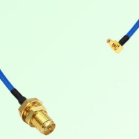Semi-Flexible Jumper SSMC Male Right Angle to RP SMA Bulkhead Female