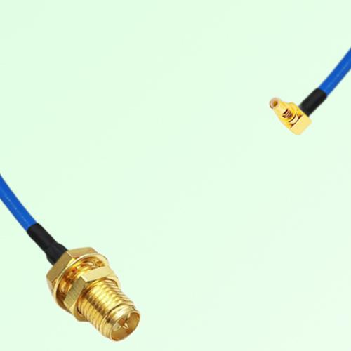 Semi-Flexible Jumper SSMC Male Right Angle to RP SMA Bulkhead Female Semi-Flexible Jumper SSMC Male Right Angle to RP SMA Bulkhead Female