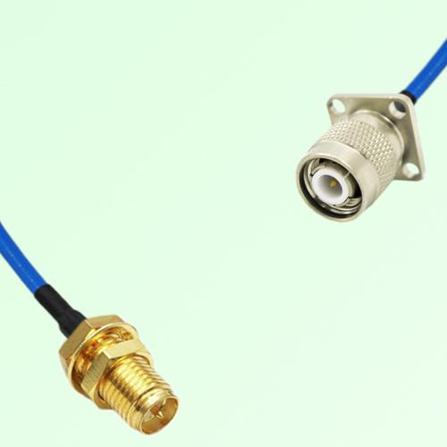 Semi-Flexible Jumper TNC Male 4 Hole 17.5x17.5mm to RP SMA Bulkhead Female