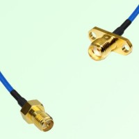 Semi-Flexible Jumper SMA Female 2 Hole Flange Mount to RP SMA Female