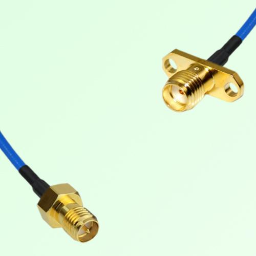 Semi-Flexible Jumper SMA Female 2 Hole Flange Mount to RP SMA Female